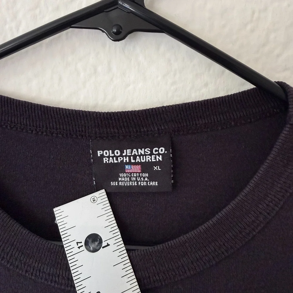 Rare Polo Jeans Co Ralph Lauren T-Shirt Mens XL Black 67 Graphic USA